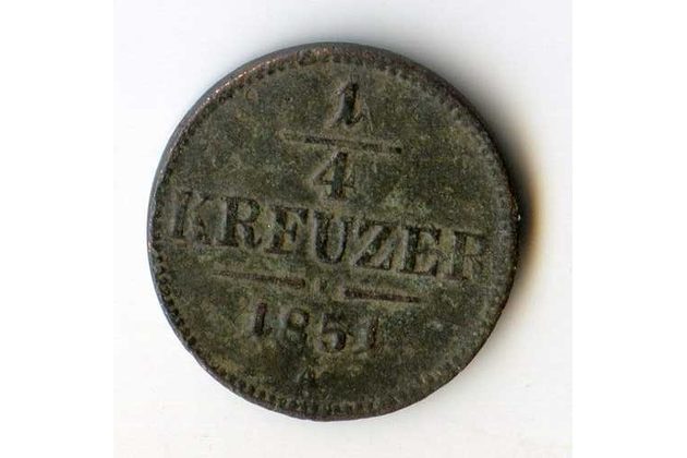 1/4 Kreuzer 1851 A (wč.1)