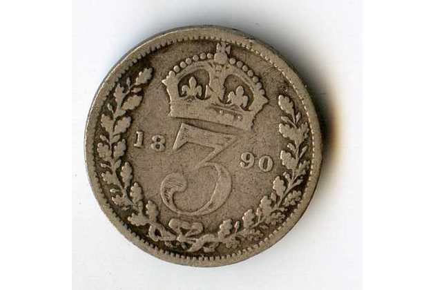 3 Pence  r.1890 (č.400)