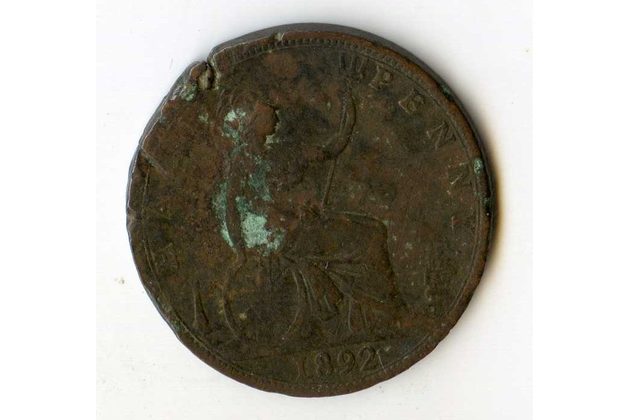 1/2 Penny r. 1892 (č.600)