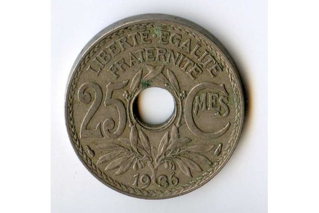 25 Centimes r.1936 (wč.256)
