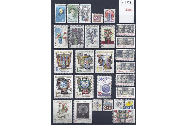 ročník známek 1974